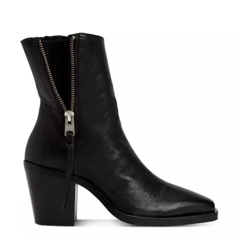 All Saints Sleek Black Ankle Boots